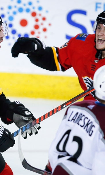 Flames score 5 straight in 3rd to rally past Avalanche 6-5
